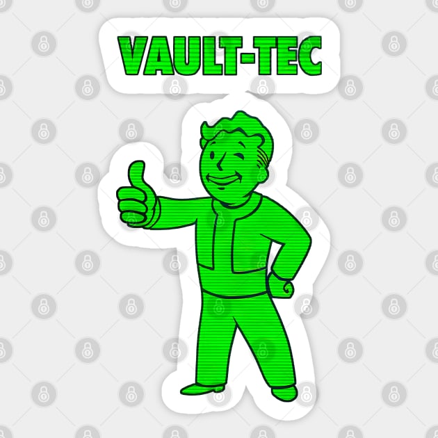 Pip Boy - Vault -Tec Sticker by Buff Geeks Art